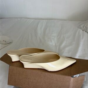 Reformation Cream Mules